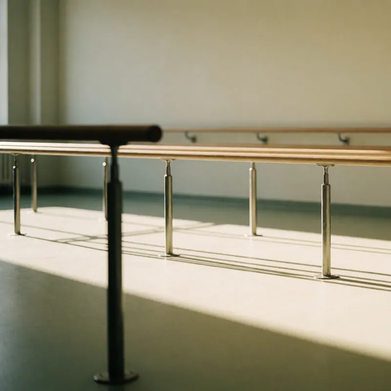 The parallel bars in the gym at Woodside Physical Therapy