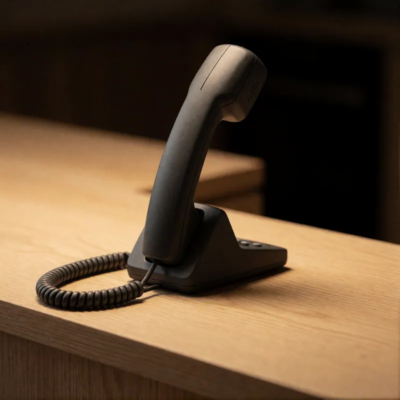 The telephone at the front desk of Woodside Physical Therapy