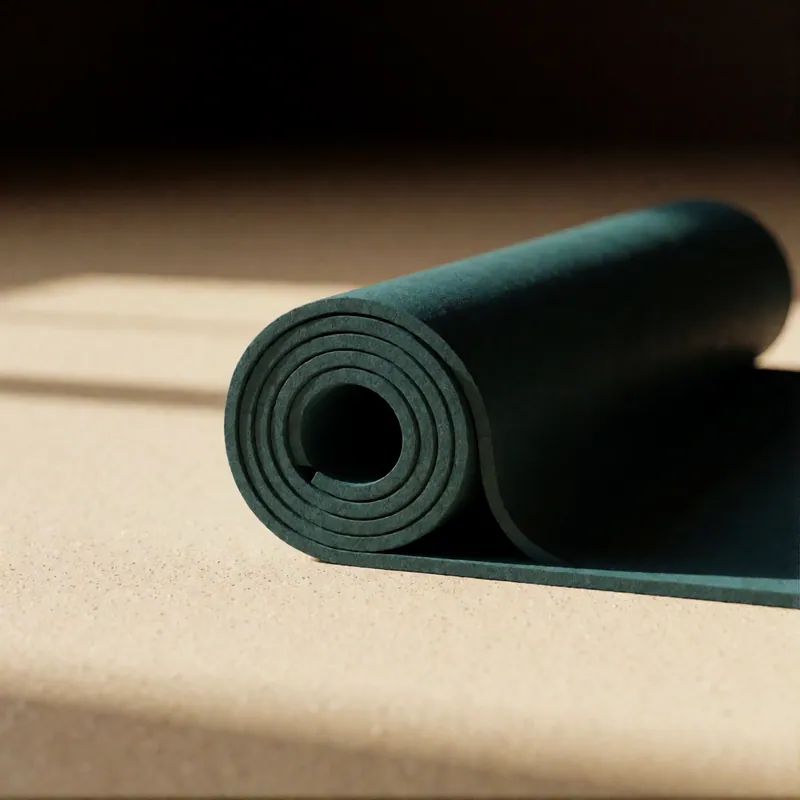 A rolled exercise mat at Woodside Physical Therapy