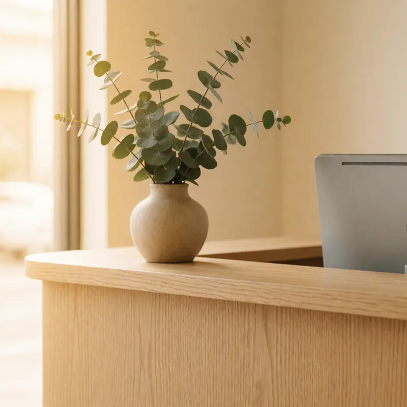 The front desk at Woodside Physical Therapy in Woodside, New York