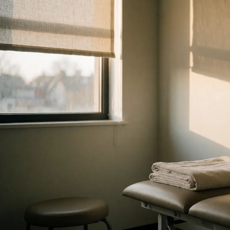 A private treatment room at Woodside Physical Therapy in Woodside, New York